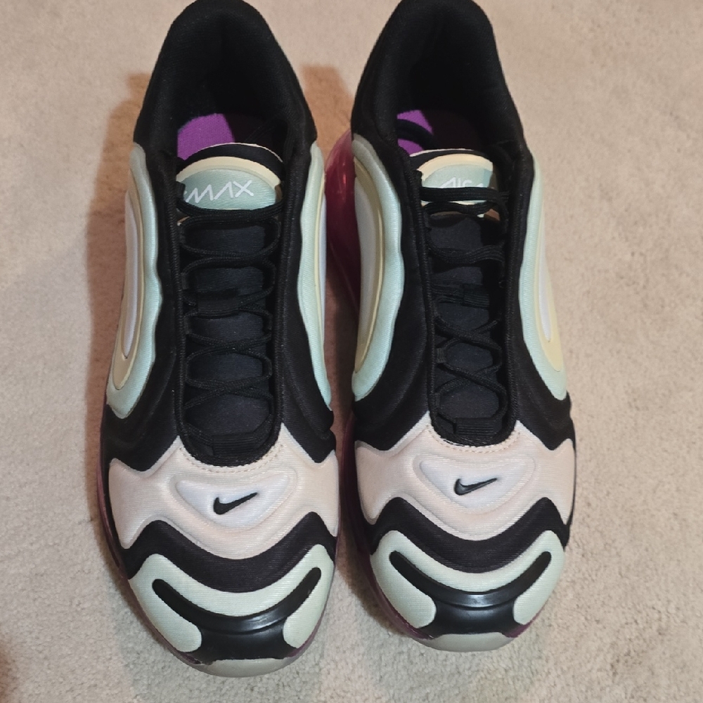 Nike Women's Sneakers - Black, Cream, and Pink